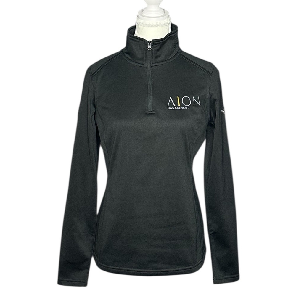The North Face Womens Black AION Management Quarter Zip Pullover Top Small